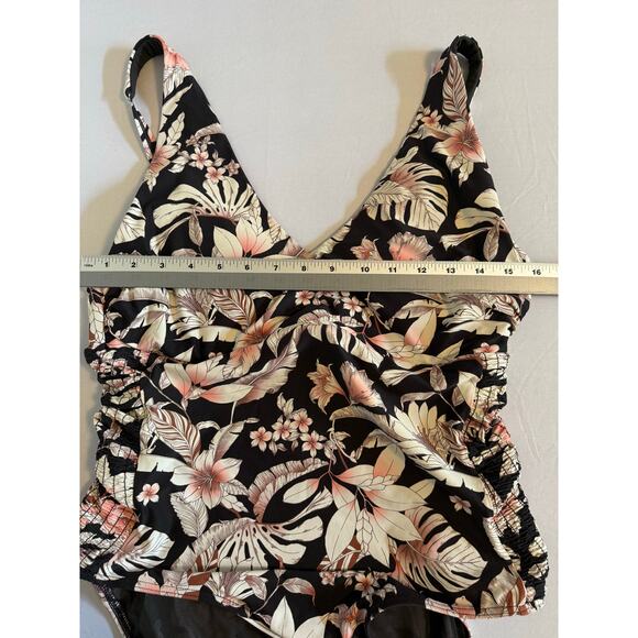 Sea Level Swim Australia Women's Plus 16 Beach Floral Smocked One Piece Swimsuit - Picture 12 of 14